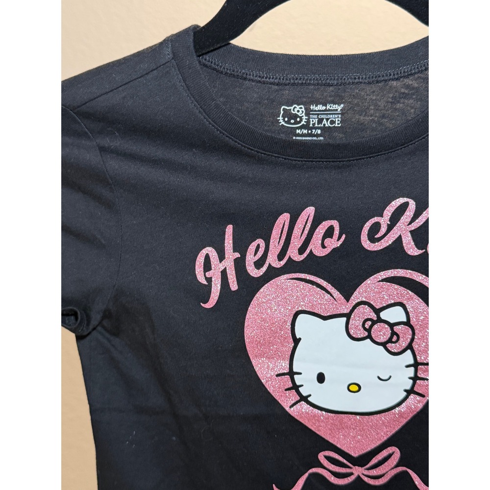 The Children's Place Kids Hello Kitty Graphic Tee Black Size M 7/8 - Picture 3 of 3